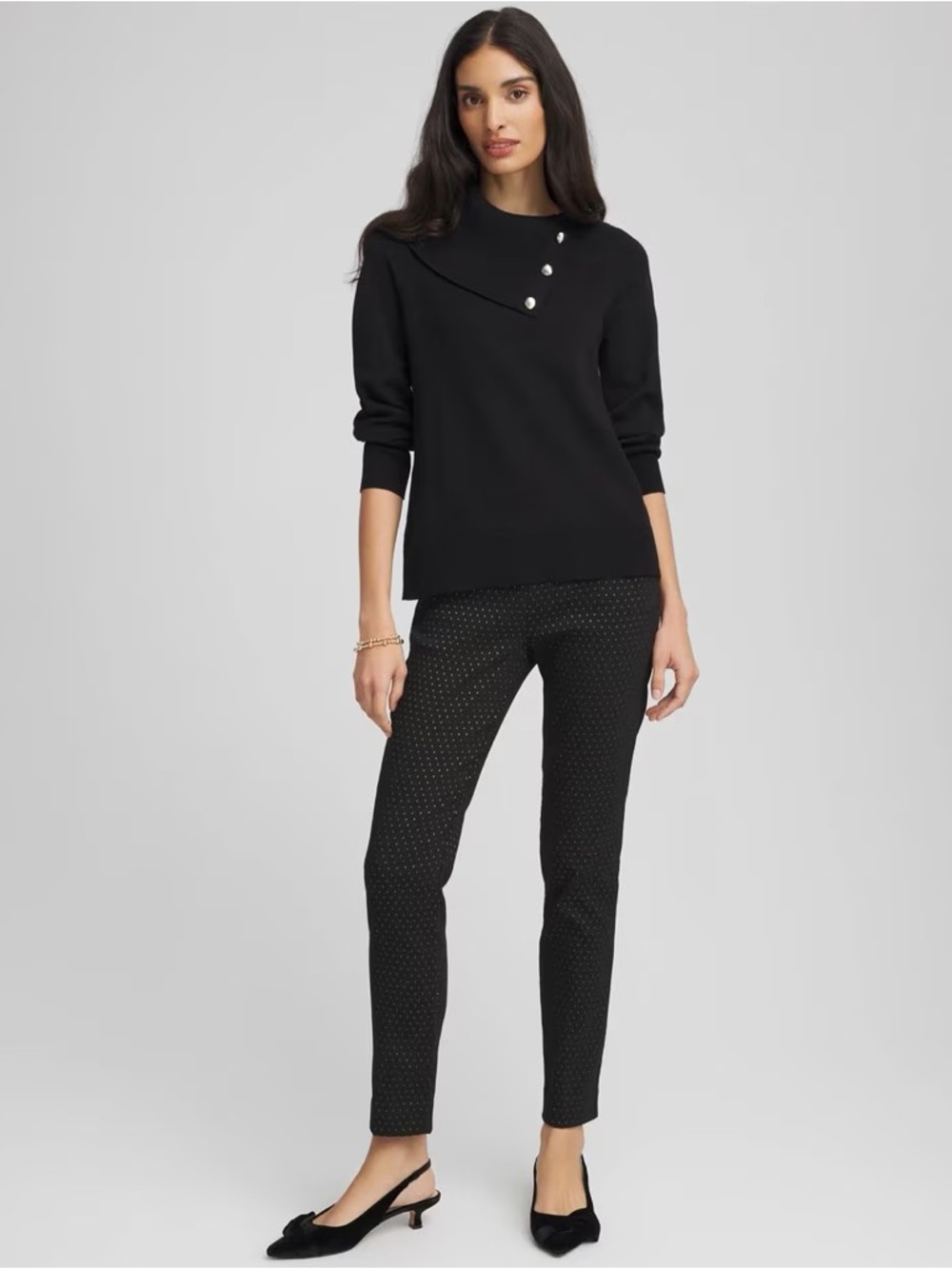 Chico’s Petite Jacquard Brigitte™ Slim Ankle Pants- Ladies size 4 (Chico’s 0P) - Picture 2 of 10